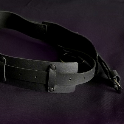 Black Leather Corset Belt