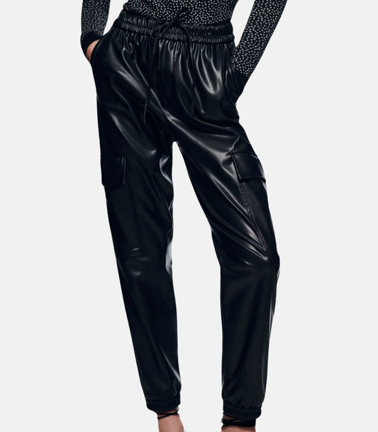 Black Leather Trouser For Women