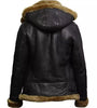 leather jacket with fur collar women