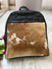 Brown White Natural Cowhide Backpack