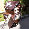 Cow Skin Backpack With Clutch Purse