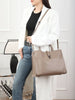 Leather tote bag for women with crossbody strap