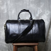 Leather duffel bag for men travel overnight
