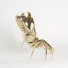 Brass Crab Statue Table Decor