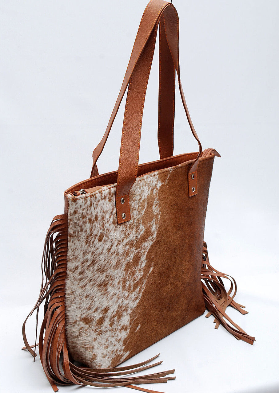 Cowhide Shoulder Bag In Unique And Real Patterns.