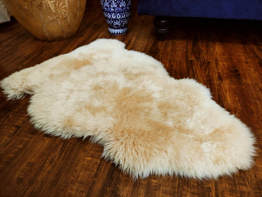 Transform your home with the elegance of a champagne sheepskin rug. Experience luxurious comfort and style like never before.