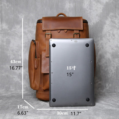 Full Grain Leather Weekend Backpack