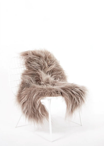 Natural Icelandic Taupe Sheepskin Rug