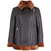 leather jacket for women with fur