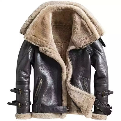 women aviator leather bomber jacket