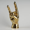 Brass Hand Sculpture with Texas Longhorns