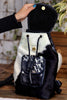 Black White Cowhide Travel Backpack