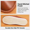 Winter Slippers for Women with Leather Upper and Plush Lining