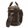Men crazy horse leather commuter briefcase