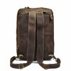 Men crazy horse leather commuter briefcase