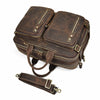 Men crazy horse leather commuter briefcase