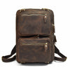 Men crazy horse leather commuter briefcase