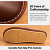 Women's Leather House Shoes with Plush Lining