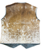 Speckled Brown White Cowhide Vest