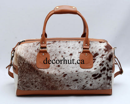 Speckled Cowhide Duffle Bag