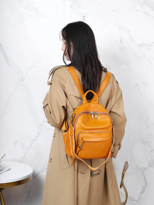 Women’s Mini Genuine Leather Work Backpack