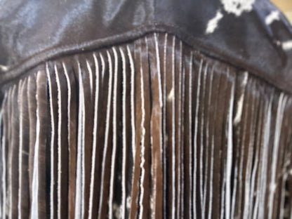 Cowhide Fur Jacket With Fringes