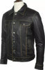 men trucker leather jacket