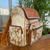 Cowhide Backpack With Tooled Leather