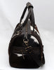 Cowhide Duffle Bag Dark Black White