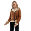 ladies leather bomber jacket