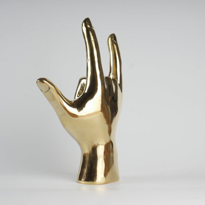 Brass Hand Sign Room Decor