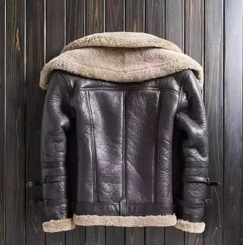 women aviator leather bomber jacket