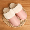 Women's Fur Lined Slippers in Genuine Leather