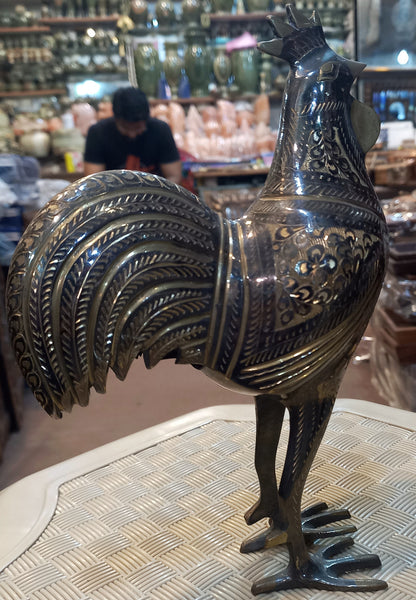 Handcrafted Brass Hen Chicken Statue For Home Decor