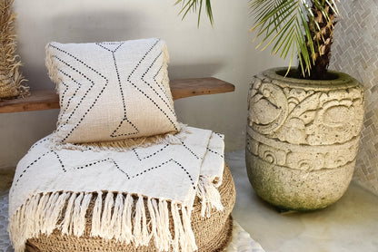 Black White Boho Pillow Case