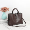 Leather tote bag for women with crossbody strap