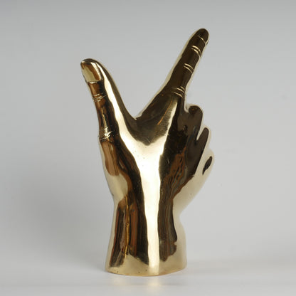 Brass Home Decor Hand Sign Texas Style