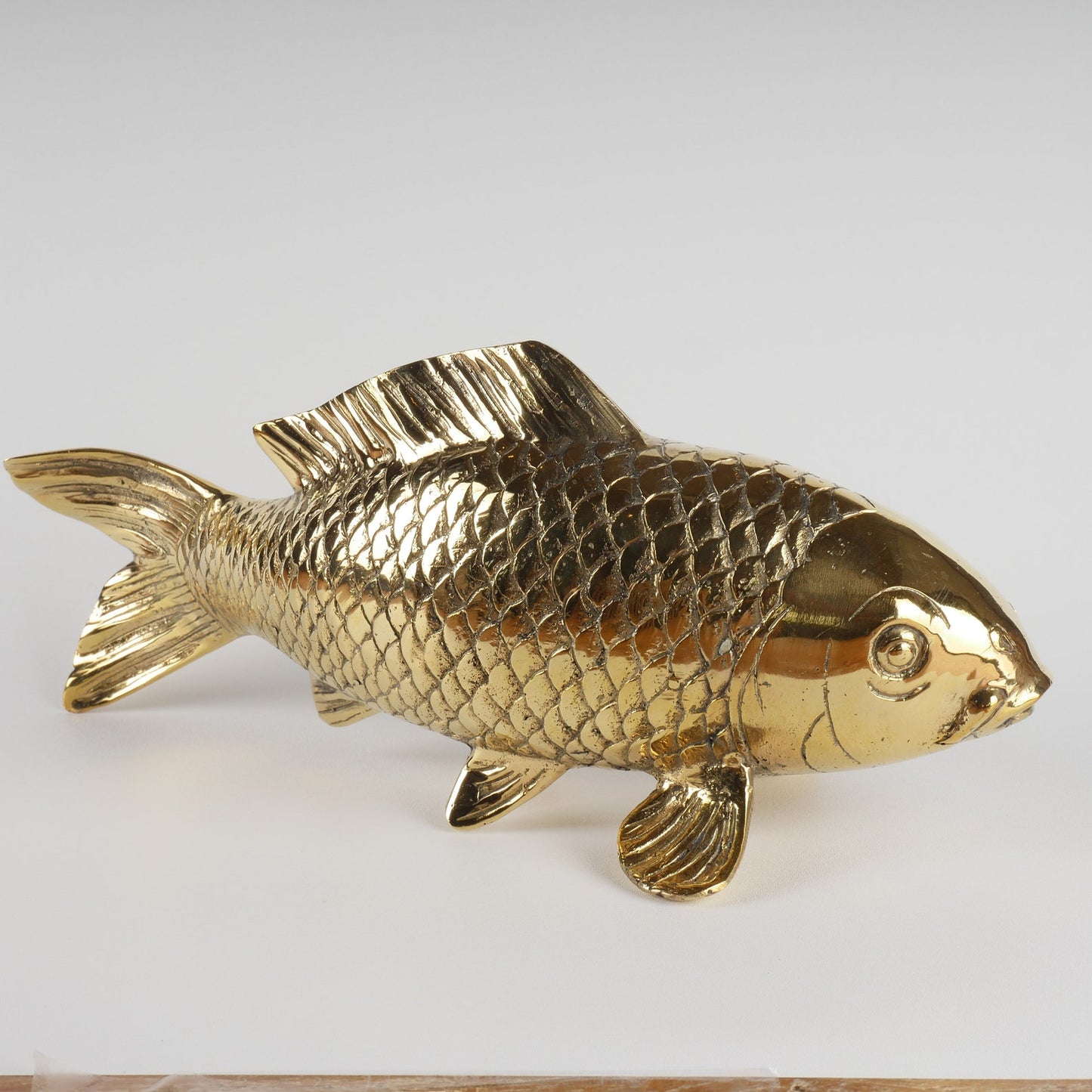 Brass Fish Statue Living Room Table Decor