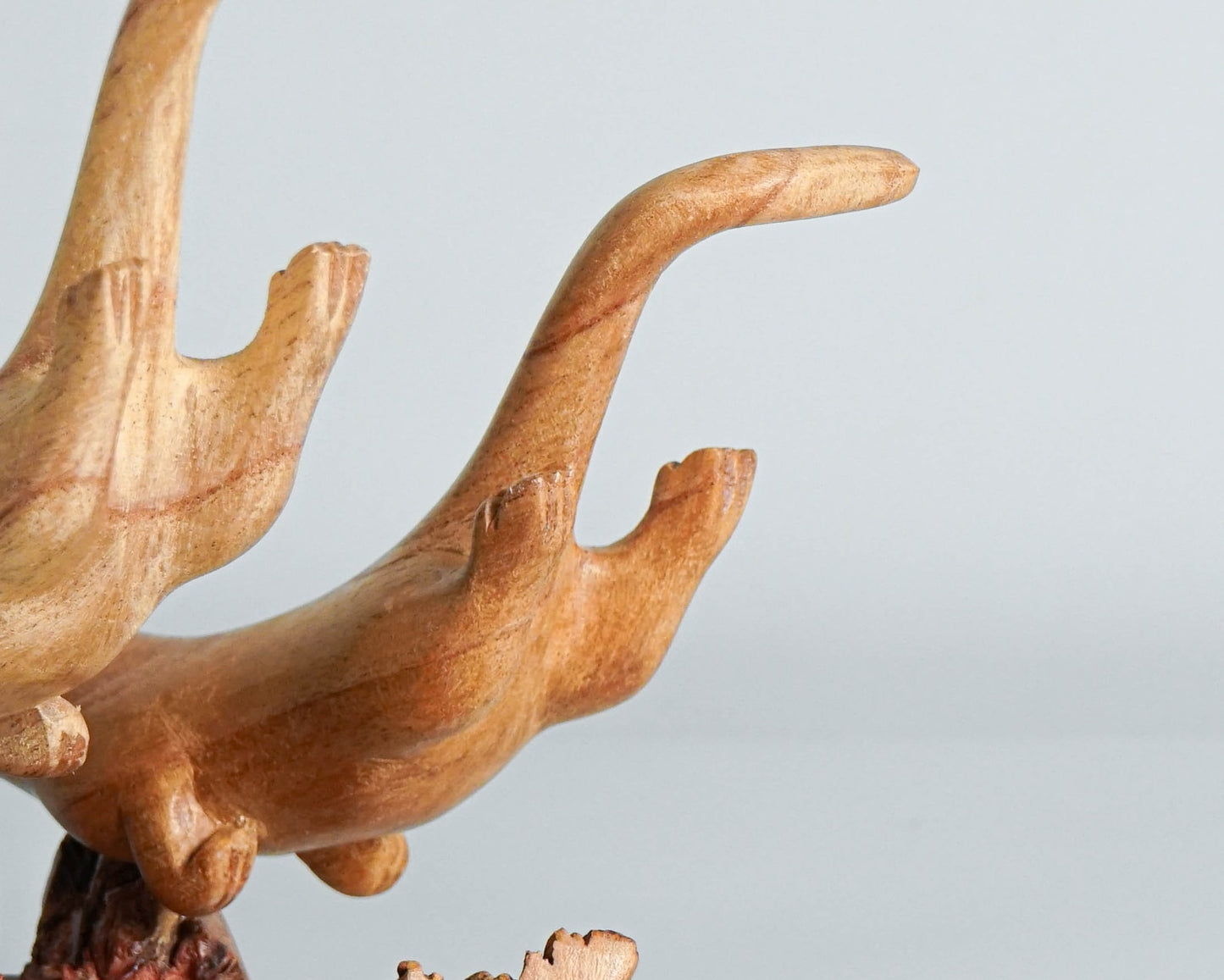 Wooden Otter Sculpture Table Decor