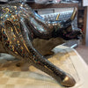 Brass Bull Statue Wall Street Inspired Decor