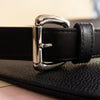 Black Leather Laptop Messenger Bag