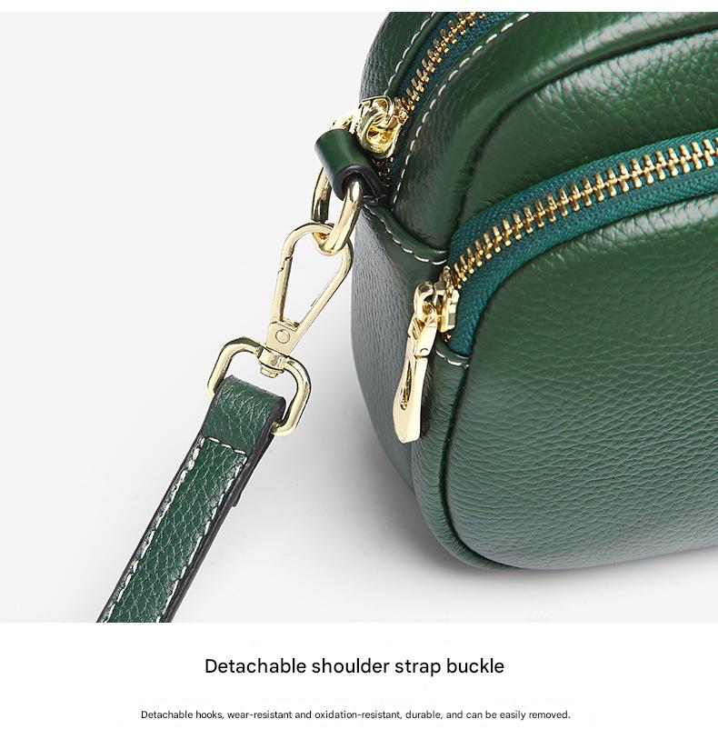 Women genuine leather small crossbody shoulder bag