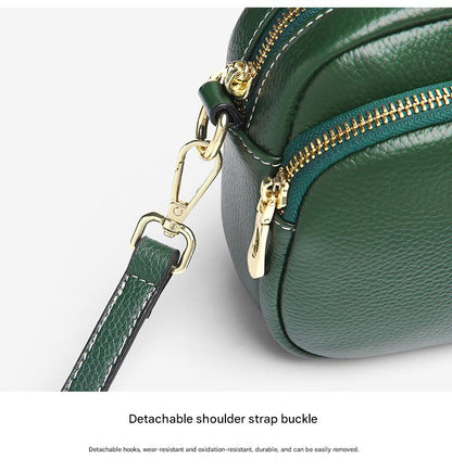 Women genuine leather small crossbody shoulder bag