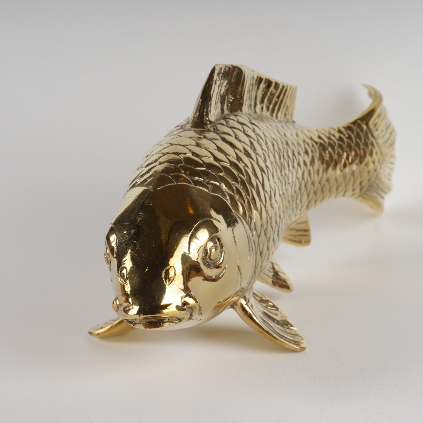 Brass Fish Statue Living Room Table Decor