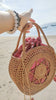Round Rattan Summer Bag with Star Weave