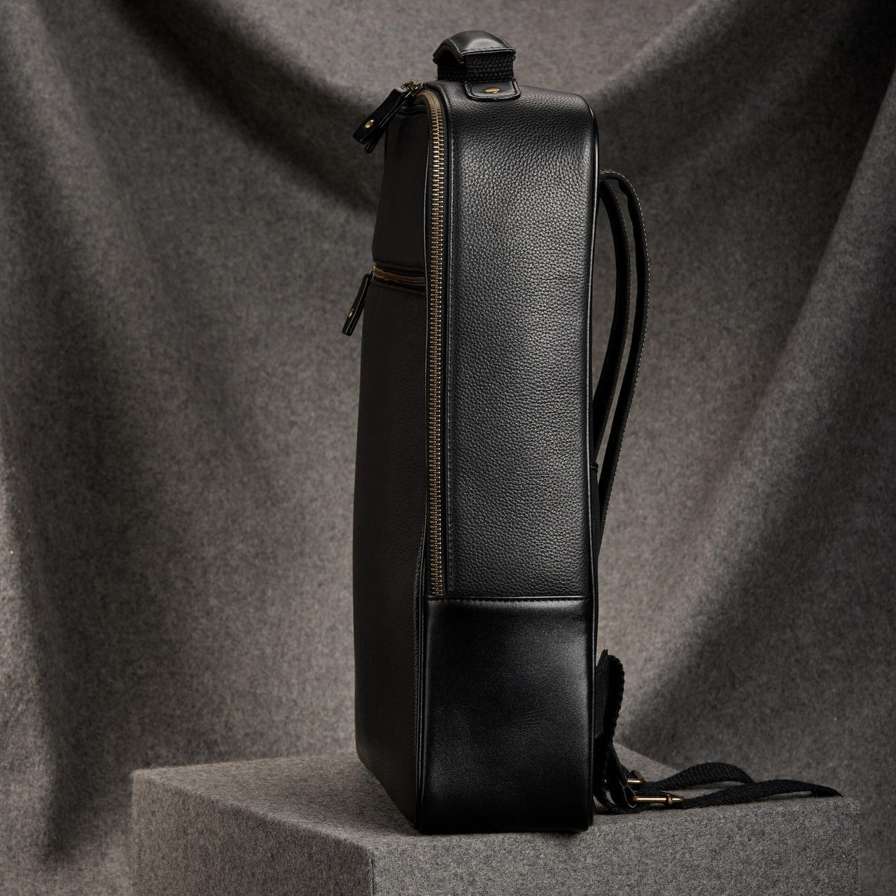 Genuine Leather Black Backpack