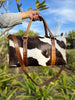 Dark Brown Black Cowhide Travel Bag