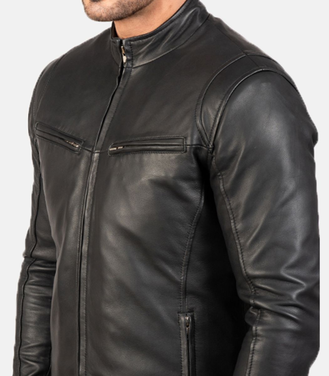 black bike leather jackets for men