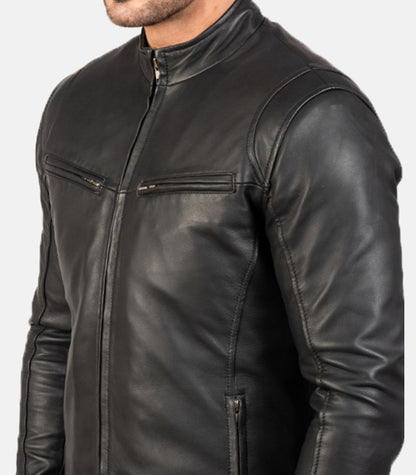 black bike leather jackets for men