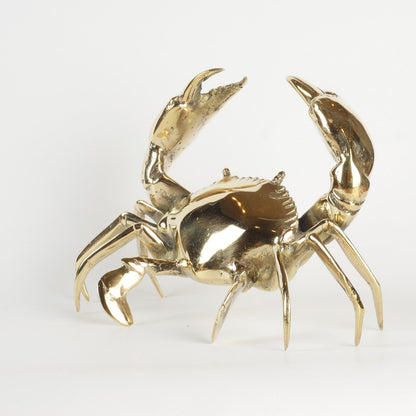 Brass Crab Statue Table Decor